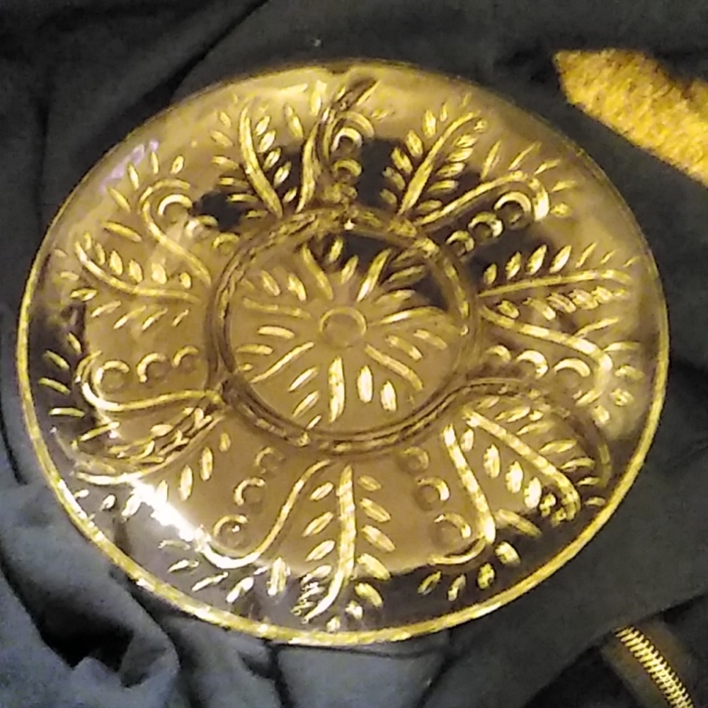 Vintage pressed glass platter
